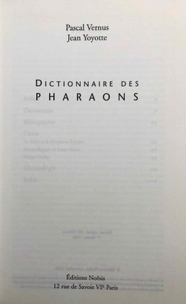 Dictionnaire des pharaons[newline]M6297-03.jpg
