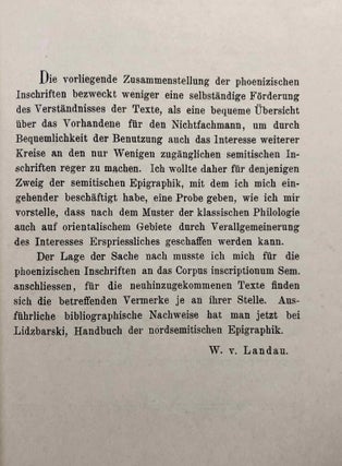 Beiträge zur Altertumskunde des Orients 2. Die phönicischen Inschriften.[newline]M6320-01.jpg
