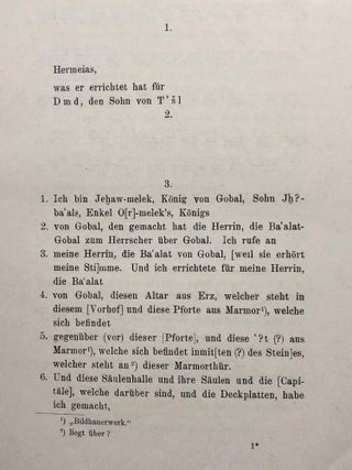 Beiträge zur Altertumskunde des Orients 2. Die phönicischen Inschriften.[newline]M6320-03.jpg