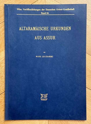 Item #M6323c Altaramäische Urkunden aus Assur. LIDZBARSKI Mark