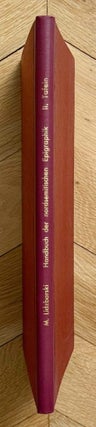 Item #M6326b Handbuch der nordsemitischen Epigraphik nebst ausgewählten Inschriften. Band II:...