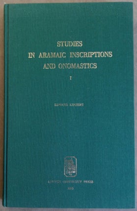 Item #M6327 Studies in aramaic inscriptions and onomastics. 1. LIPINSKI Edward