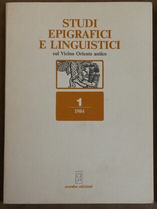 Item #M6342 Studi epigrafici e linguistici sul Vicino Oriente antico, No 1. 1984. AAE - Journal -...