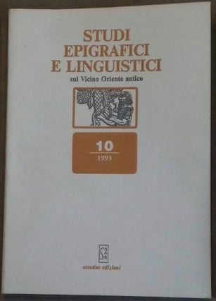 Item #M6343 Studi epigrafici e linguistici sul Vicino Oriente antico, No 10, 1993. AAE - Journal...
