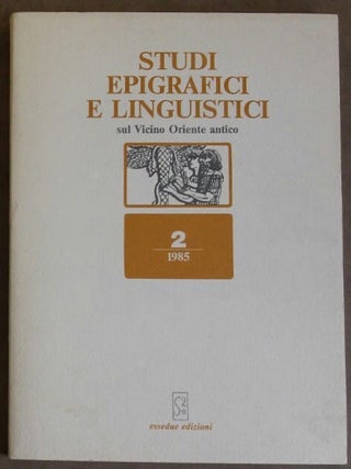 Item #M6351 Studi epigrafici e linguistici sul Vicino Oriente antico, No 2. 1985. AAE - Journal -...