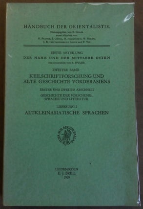 Item #M6371 Altkleinasiatische Sprachen. FRIEDRICH Johannes