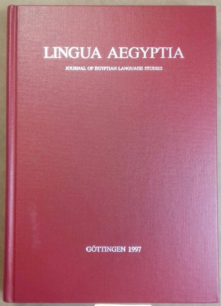 Item #M6372 Lingua Aegyptia. Journal of Egyptian languages studies. Volume 5. AAE - Journal - Single issue.[newline]M6372.jpg