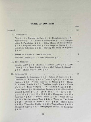 Ugaritic textbook. Grammar, texts in transliteration, cuneiforms selections, glossary, indices. 3 volumes (complete set)[newline]M6385a-04.jpeg