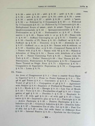 Ugaritic textbook. Grammar, texts in transliteration, cuneiforms selections, glossary, indices. 3 volumes (complete set)[newline]M6385a-07.jpeg