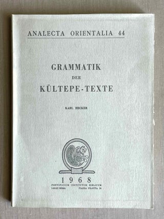 Item #M6388a Grammatik der K&uuml;ltepe-Texte. HECKER Karl[newline]M6388a-00.jpeg