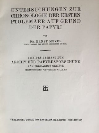 Untersuchungen zur Chronologie der ersten Ptolemäer auf Grund der Papyri[newline]M6389-01.jpg