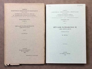 Item #M6393 Iso'Yahb patriarchae III. Liber epistularum. 2 volumes (complete set). DUVAL Rubens -...[newline]M6393.jpg