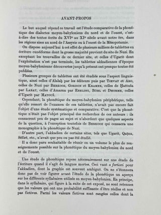 Phonétique comparée des dialectes moyen-babyloniens du nord et de l'ouest