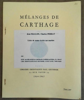 Item #M6399 Liste de noms écrits sur marbre. MALLON Jean - PERRAT Charles[newline]M6399.jpg