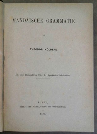 Item #M6404 Mandäische Grammatik. NÖLDEKE Theodor[newline]M6404.jpg