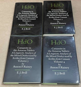 Item #M6405a Canaanite in the Amarna tablets. Volumes I-IV (complete set). RAINEY Anson F