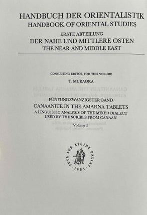 Canaanite in the Amarna tablets. Volumes I-IV (complete set)[newline]M6405a-01.jpeg