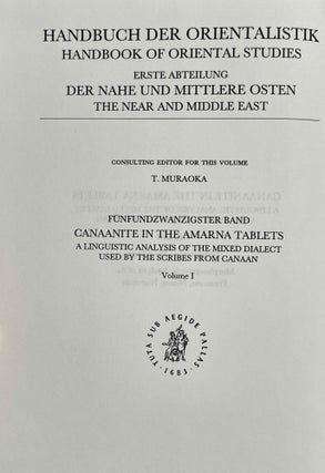 Canaanite in the Amarna tablets. Volumes I-IV (complete set)