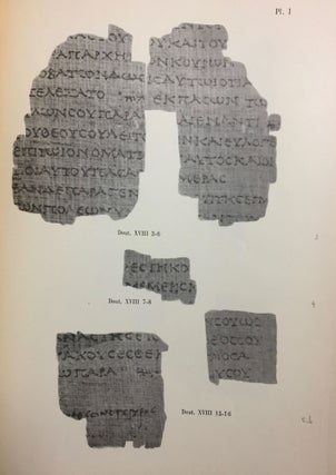 Papyrus grecs bibliques (papyrus F. Inv. 266). Volumina de la Genèse et du Deutéronome. Volume I: Introduction. Volume II: Texte et Planches (complete set)