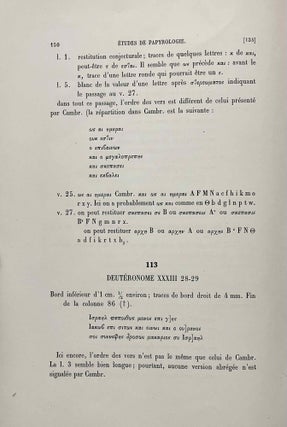 Papyrus grecs bibliques (papyrus F. Inv. 266). Volumina de la Genèse et du Deutéronome. Volume I: Introduction. Volume II: Texte et Planches (complete set)[newline]M6419a-08.jpeg