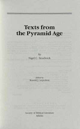Texts from the Pyramid Age