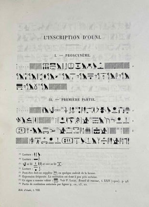 L'inscription d'Ouni. Publiée avec aperçu grammatical, notes et glossaire.