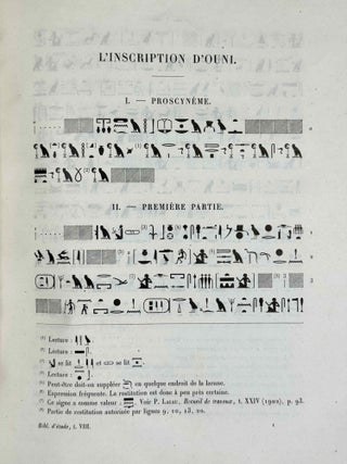 L'inscription d'Ouni. Publi&eacute;e avec aper&ccedil;u grammatical, notes et glossaire.