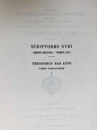 Theodorus Bar Koni Liber Scholiorum I-II (Syriac text) (complete set)[newline]M6427-01.jpg