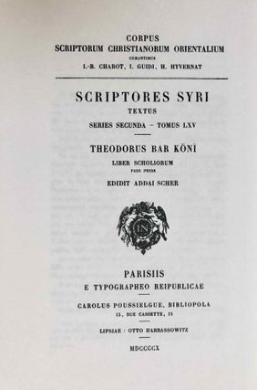 Theodorus Bar Koni Liber Scholiorum I-II (Syriac text) (complete set)[newline]M6427-02.jpg