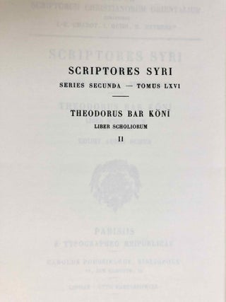 Theodorus Bar Koni Liber Scholiorum I-II (Syriac text) (complete set)[newline]M6427-06.jpg