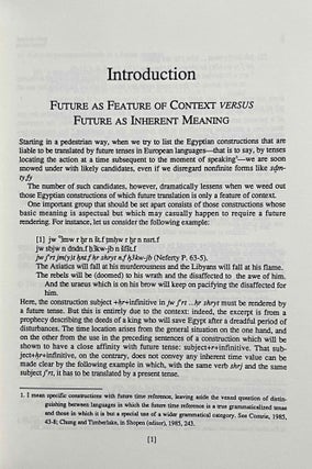Future at issue. Tense, mood and aspect in middle egyptian : studies in syntax and semantics.[newline]M6430a-04.jpeg