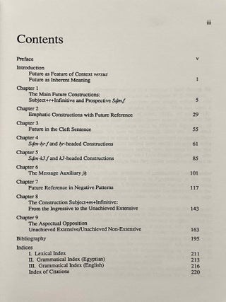 Future at issue. Tense, mood and aspect in middle egyptian. Studies in syntax and semantics.[newline]M6430g-02.jpeg