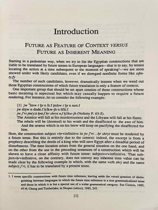 Future at issue. Tense, mood and aspect in middle egyptian. Studies in syntax and semantics.[newline]M6430g-03.jpeg
