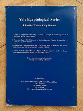 Future at issue. Tense, mood and aspect in middle egyptian. Studies in syntax and semantics.[newline]M6430g-05.jpeg