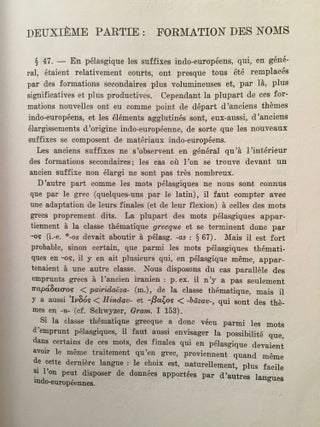 Le Pélasgique. Essai sur une langue indo-européenne préhellénique.[newline]M6442-05.jpg