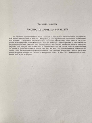 Scritti dedicati alla memoria di Ippolito Rosellini, nel primo centenario della morte (4 giugno 1943). A cura dell' Università di Firenze.[newline]M6445c-07.jpeg