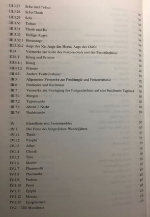 Die altägyptischen Festkalender in den Tempeln der griechisch-römischen Epoche