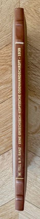 Item #M6462d Eine griechisch-koptische Odenhandschrift (Papyrus copt. Vindob. K 8706). TILL...