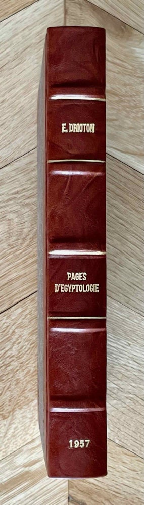 Item #M6473a Pages d'égyptologie. DRIOTON Etienne.[newline]M6473a-00.jpeg