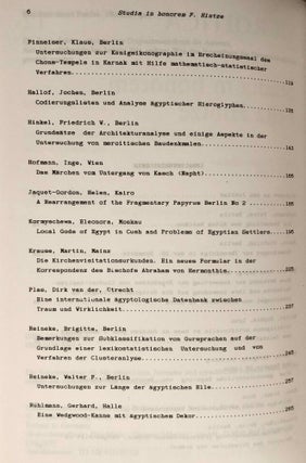 Studia in honorem Fritz Hintze