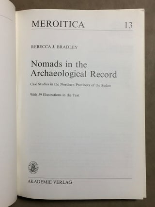 Nomads in the archaeological record: case studies in the Northern provinces of the Sudan[newline]M6489-01.jpg