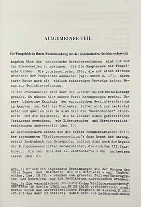 Die demotischen Tempeleide. Band I: Text. Band II: Abbildungen (complete set)[newline]M6501a-07.jpeg