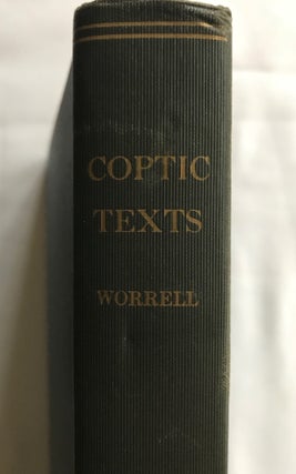 Item #M6513 Coptic Texts in the University of Michigan Collection. With a Study in the Popular...