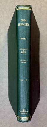 Item #M6514a The Coptic Manuscripts in the Freer Collection. WORRELL William Hoyt