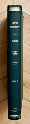 Item #M6514c The Coptic Manuscripts in the Freer Collection. WORRELL William Hoyt