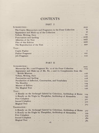 The Coptic Manuscripts in the Freer Collection
