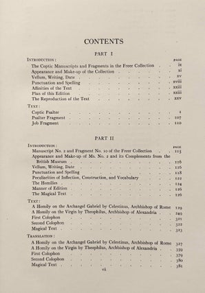 The Coptic Manuscripts in the Freer Collection