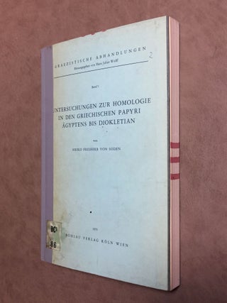 Untersuchungen zur Homologie in den griechischen Papyri Ägyptens bis Diokletian[newline]M6522-06.jpg