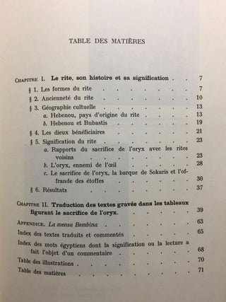 Le sacrifice de l'oryx