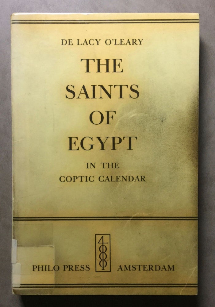 Item #M6534 The Saints of Egypt in the Coptic calendar. O'LEARY De Lacy.[newline]M6534.jpg